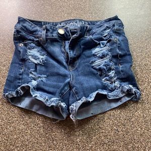 American Eagle hi-rise shortie shorts size 4